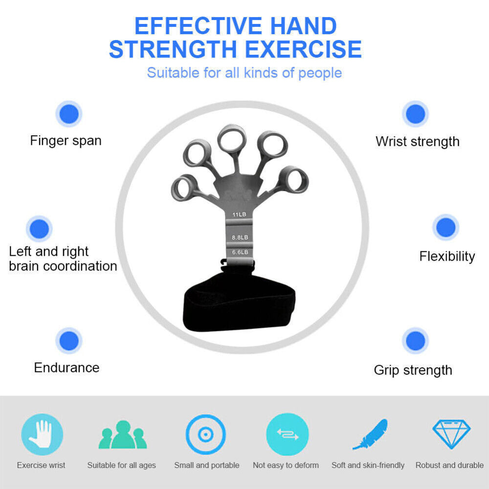 Finger Exerciser Strength Gripper Forearm Trainer Hand Grip Strengthener Therapy