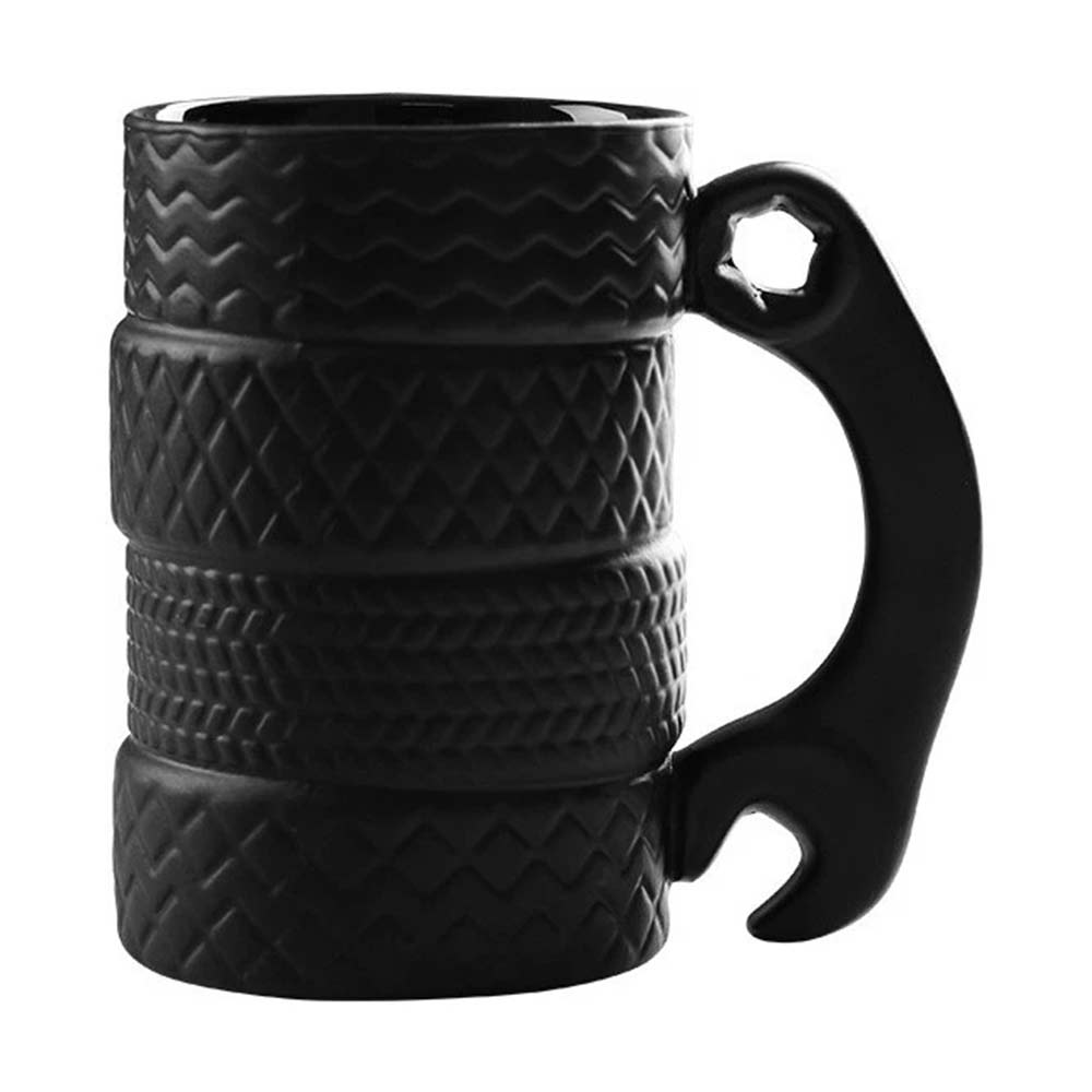 Novelty Tyre Coffee Mug – 500ml for Car Enthusiasts, Mechanics, Motorsport, 4x4, Rally, F1