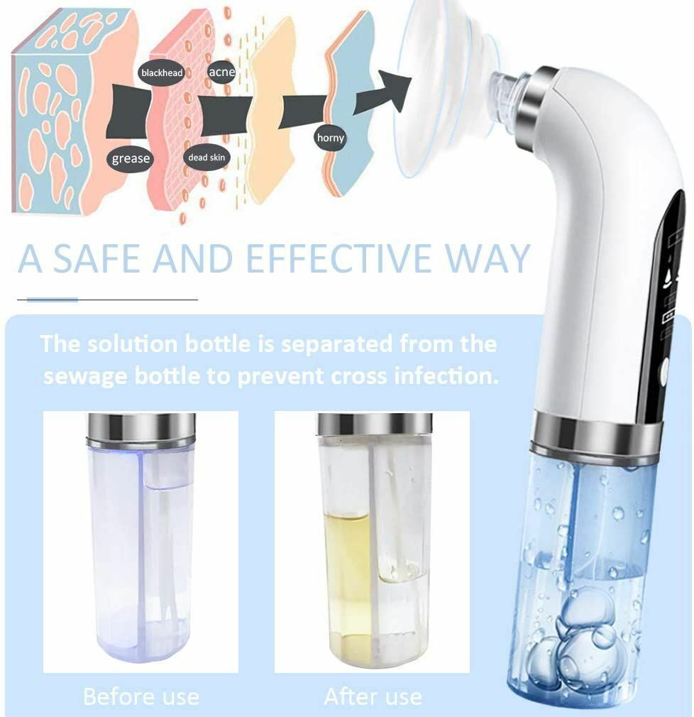 Vacuum Blackhead Remover Facial Skin Pore Acne Pimple Suction Cleaner Machine