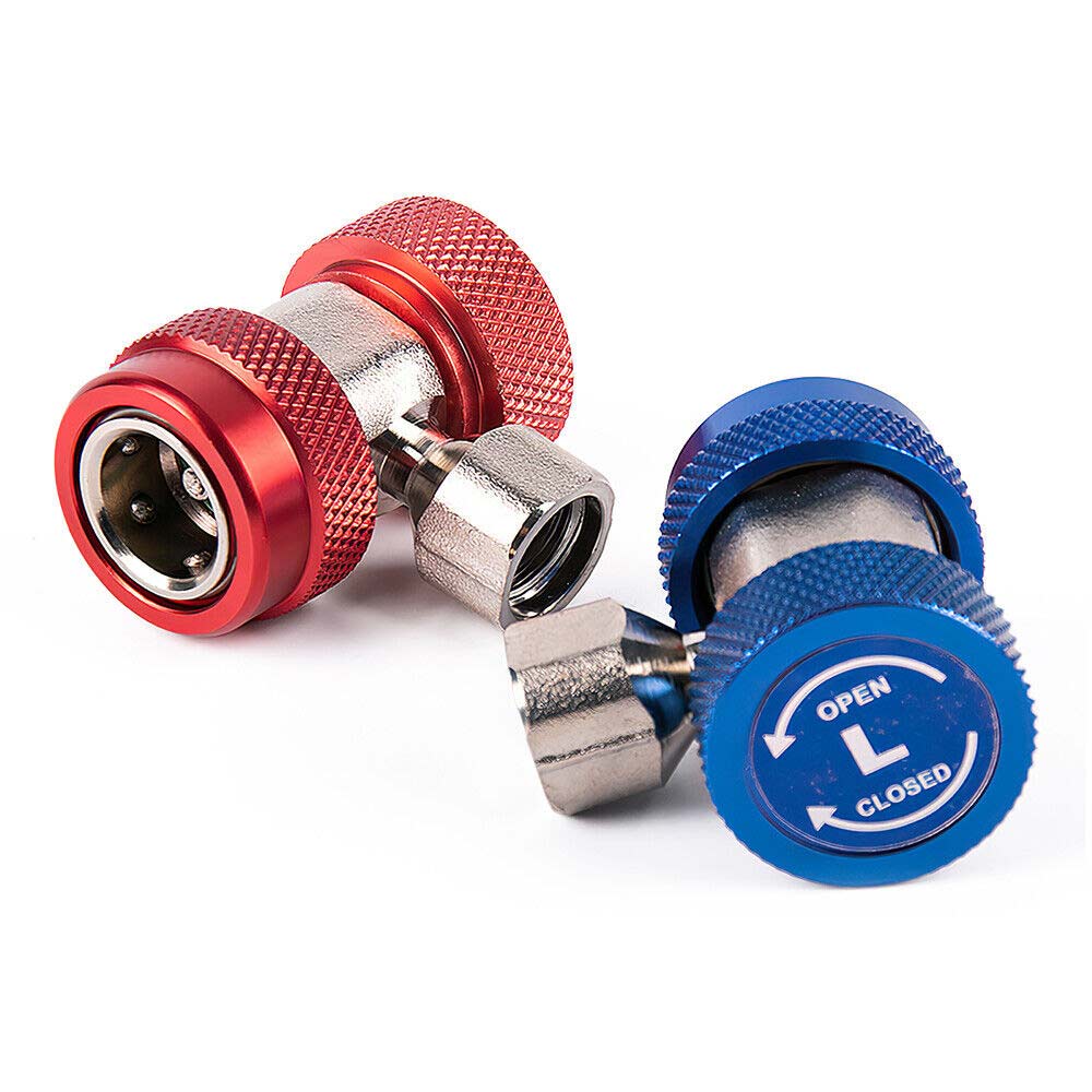2pcs R134A A/C Air Condition Coupler Adapter High Low Manifold Gas Connector