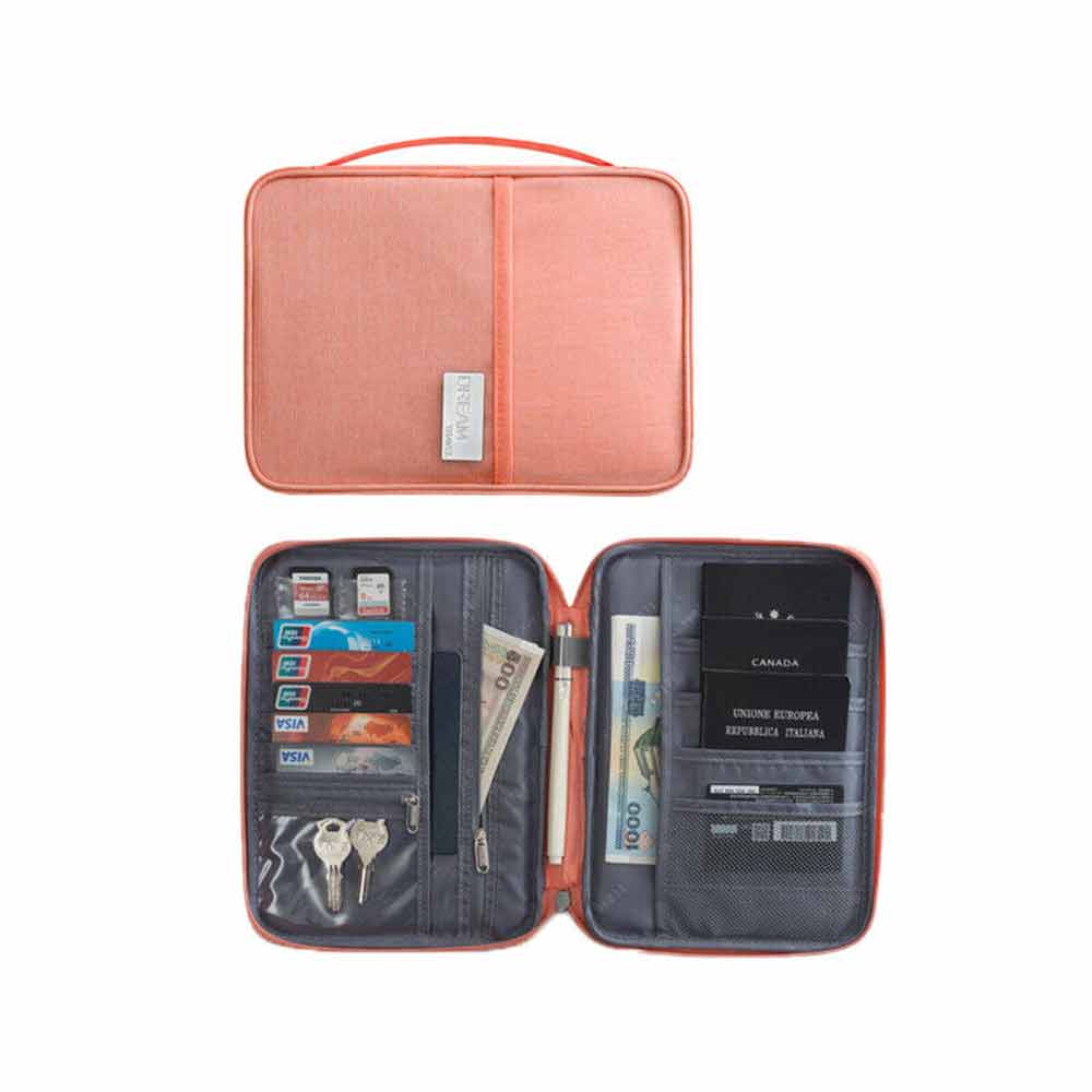 Passport Holder Travel Document Wallet Waterproof RFID Bag Family Case Organizer