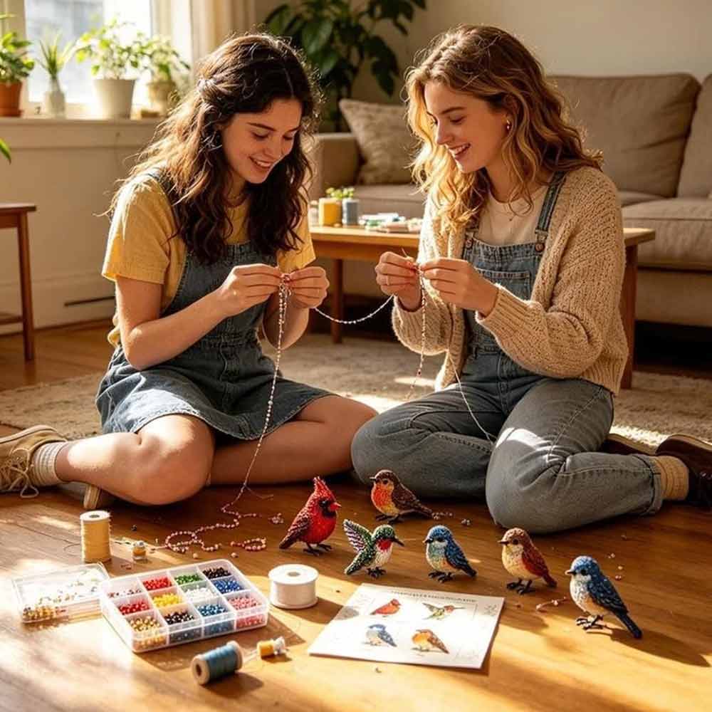 Beaded Animal Craft Kit – 3D DIY Embroidery Handmade Set for Teens & Adults