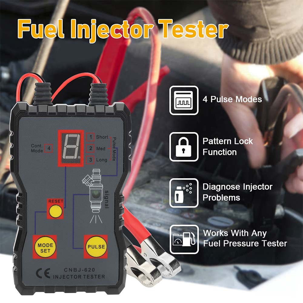 Fuel Injector Tester 4 Pluse Modes Cleaner Adapter Cleaning Tool Kit Universal