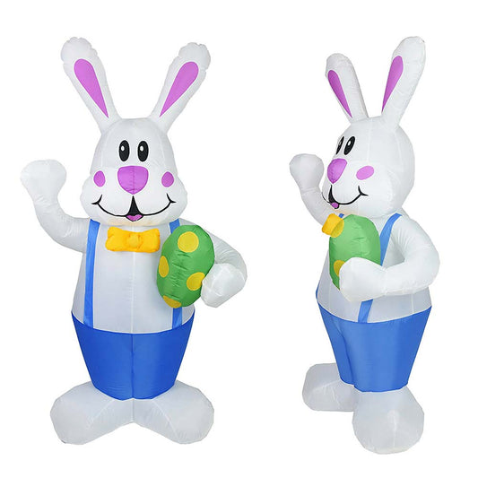 6FT Easter LED Inflatable Standing Bunny Inflatable Model Glowing Holiday