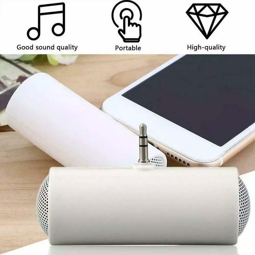 2X Mini Portable Speakers - 3.5mm Plug-in Line-in Stereo Speakers for Phone Tablet