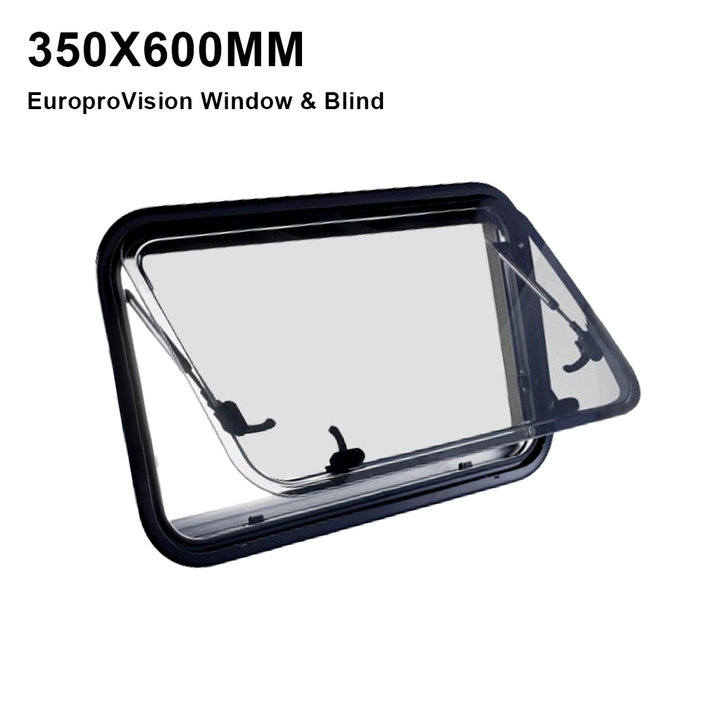 RV Caravan Push Out Window Locking Handle – 350×600mm with Strut Attachment