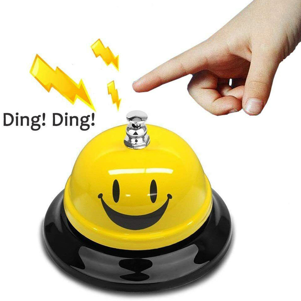 Call Bell Reception Desk Restaurant Hotel Kitchen Service Steel Smiley Face SD8