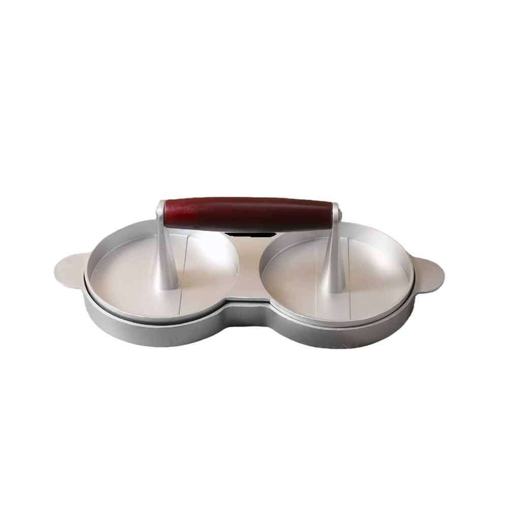Double Burger Press Hamburger Maker – Non-Stick Aluminum Beef Patty Meat Tool for BBQ