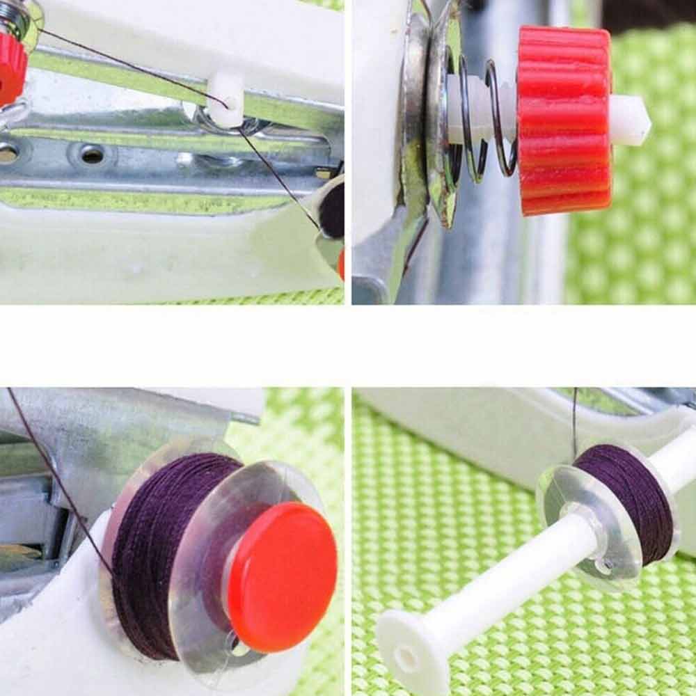 Mini Portable Handheld Cordless Sewing Machine Hand Held Stitch Home Clothes