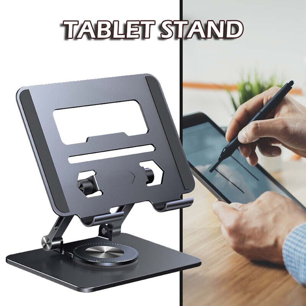 Adjustable Stand 360 Rotating Ergonomic Foldable Riser for iPad Tablet to 12.9