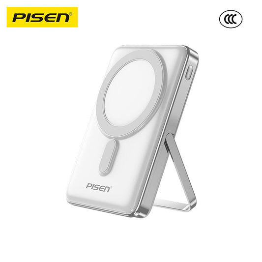 PISEN 30W Magnetic Wireless Power Bank - 10000mAh with Foldable Stand, 15W MagSafe Charging & PD Fast Charge