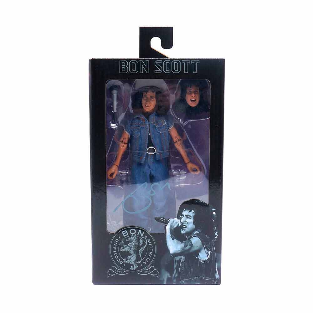 NECA AC/DC Bon Scott Highway To Hell 20cm Clothed Action Figure Rock Star Model