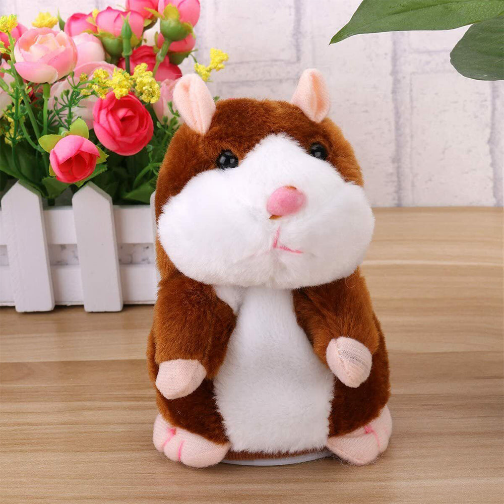 16CM Repeats What You Say Mimicry Pet Toy Talking Hamster Plush Toy