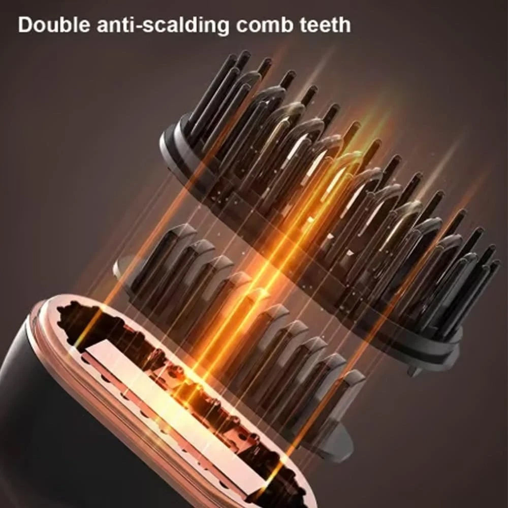 2-in-1 Cordless Mini Hair Straightener Brush | Portable Straightening & Styling Tool with 3 Temperature Settings