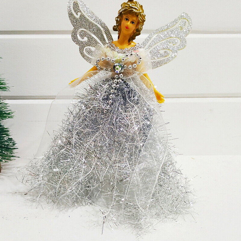 22*13cm Christmas Angel Fairy Xmas Tree Topper Ornaments Decoration