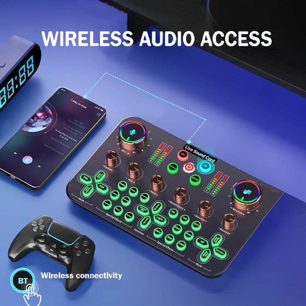 Professional Live Audio Mixer with DJ Mixer Live Sound Effects & Voice Changer