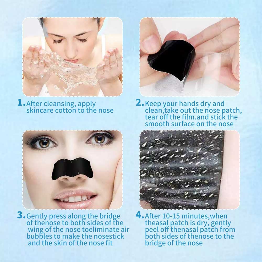 50PCS Nose Pore Strips Blackhead Removal Unclog Pores Deep Cleansing Head