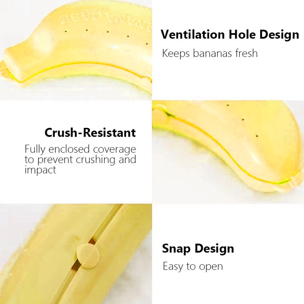 2 Pack Reusable Banana Storage Box – Fruit Protector with Vents for Freshness Portable Lunch Companion