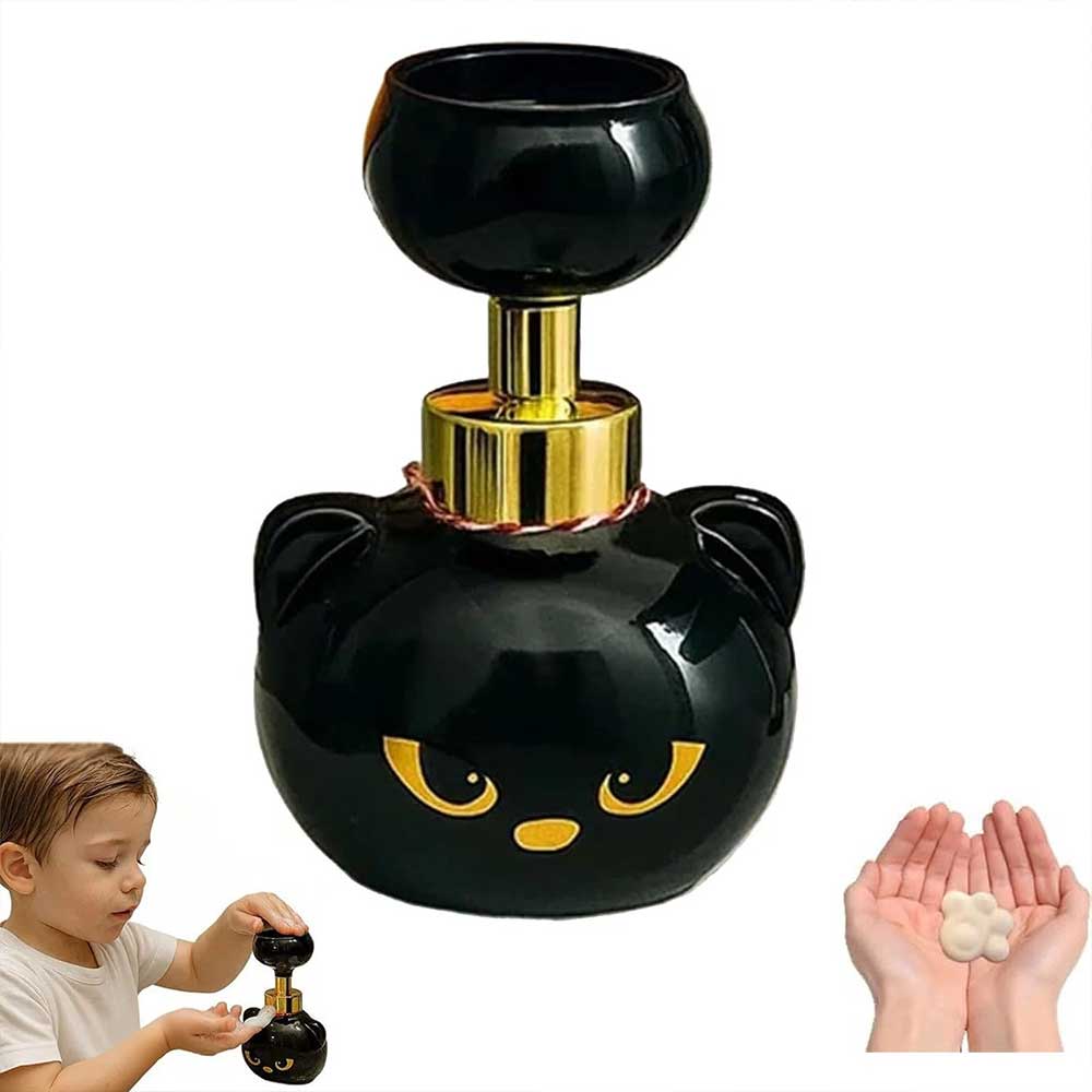 Magic Cat Paw Foam Soap Dispenser - Cute Halloween Hand Wash Dispenser with Refillable Bottle