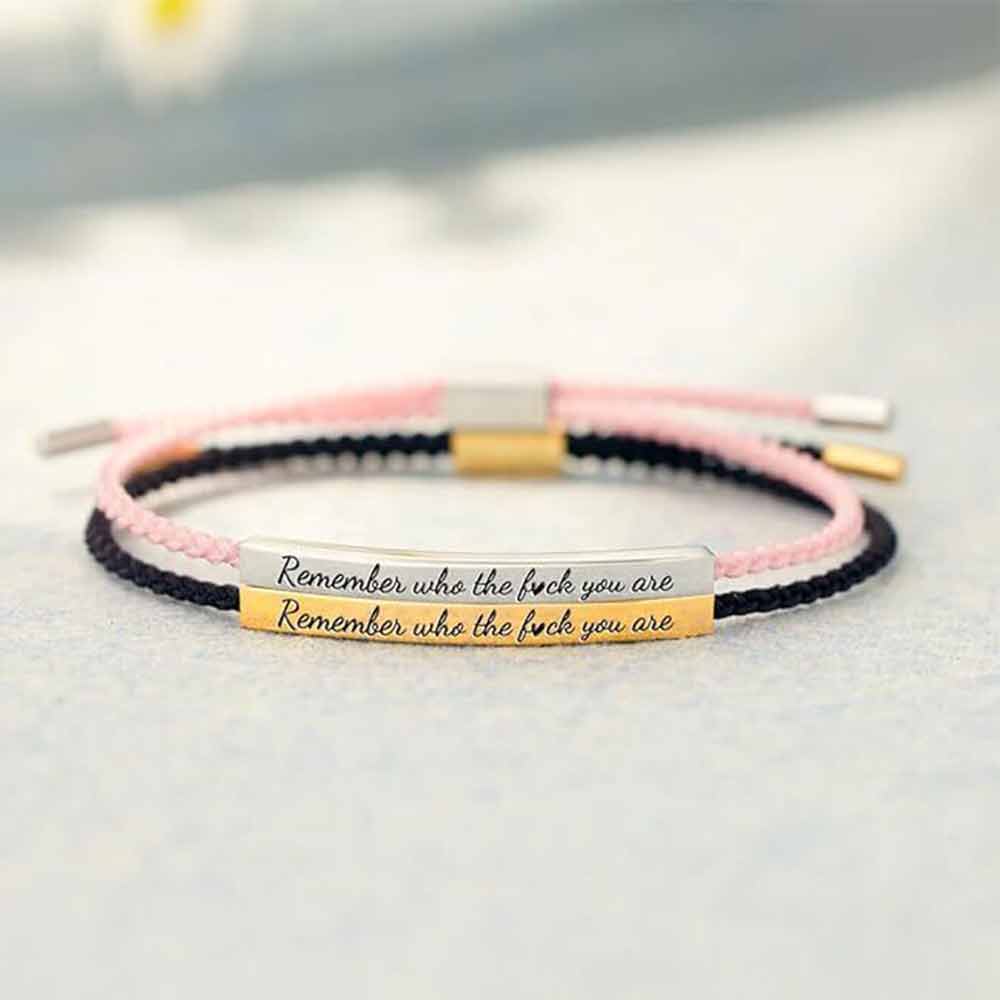 Remember Who The Fuc* You Are Motivational Tube Bracelet