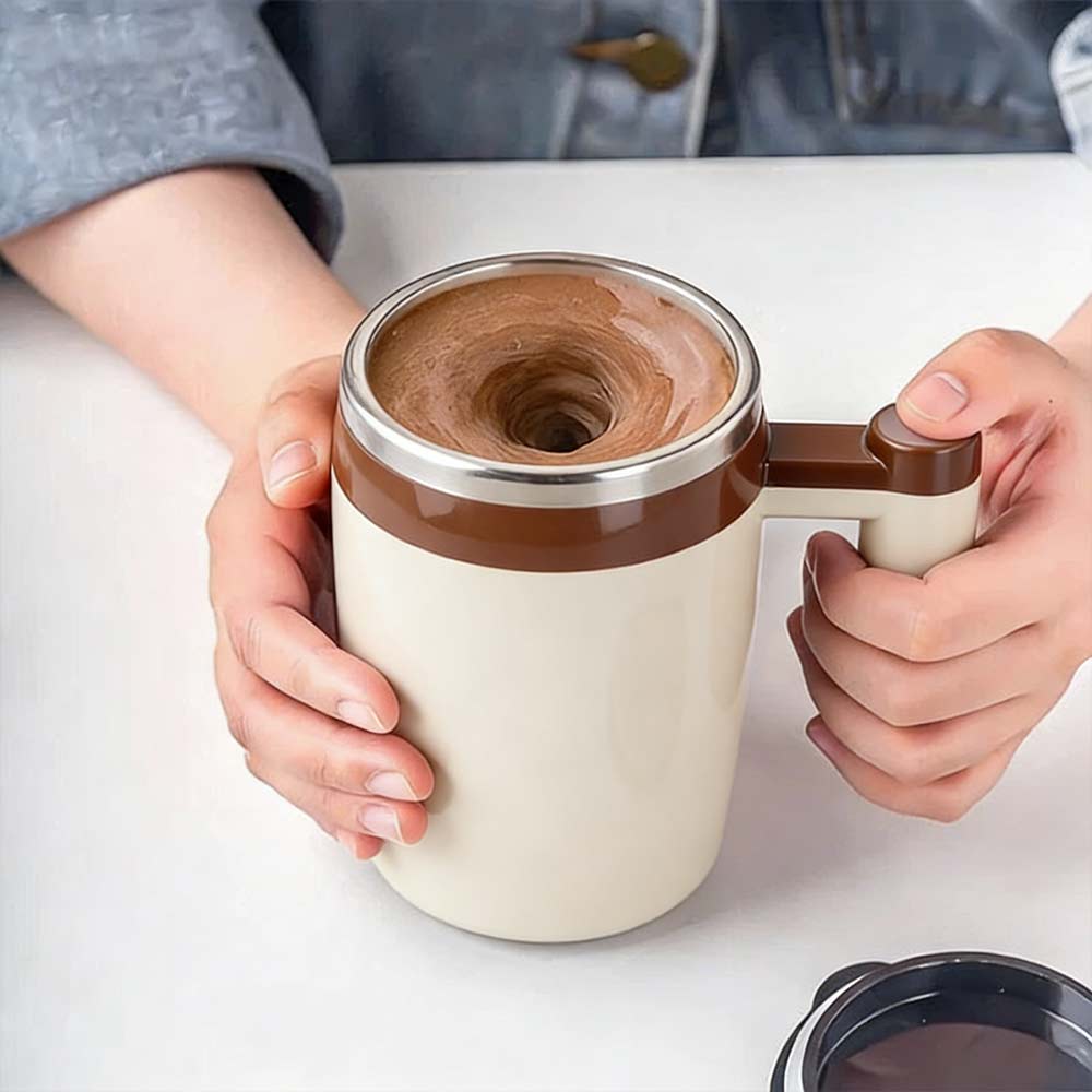 USB Rechargeable Self-Stirring Mug – 380ML Magnetic Automatic Stirring Coffee Cup, Portable & Cordless Mixing Mug