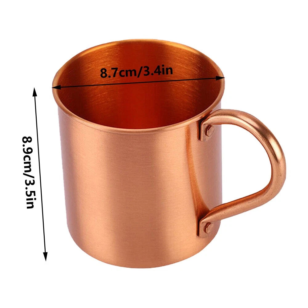 450ml Solid Pure Copper Moscow Mule Mug – Icy Cold Classic for Cocktails, Coffee & Beer