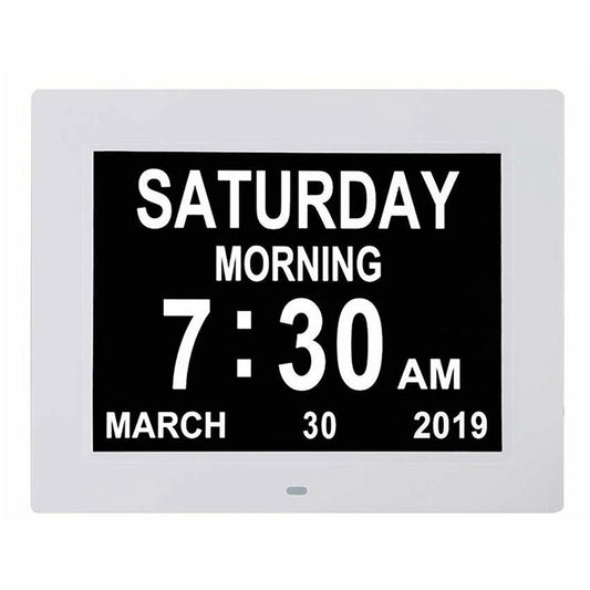 Digital Calendar 8 Inch Large Screen Display Time Date Clocks For Senior Elderly