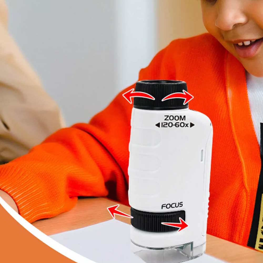 Minilabsters Miniscope Minilabsters Portable Pocket Microscope 60-120x Kids gift