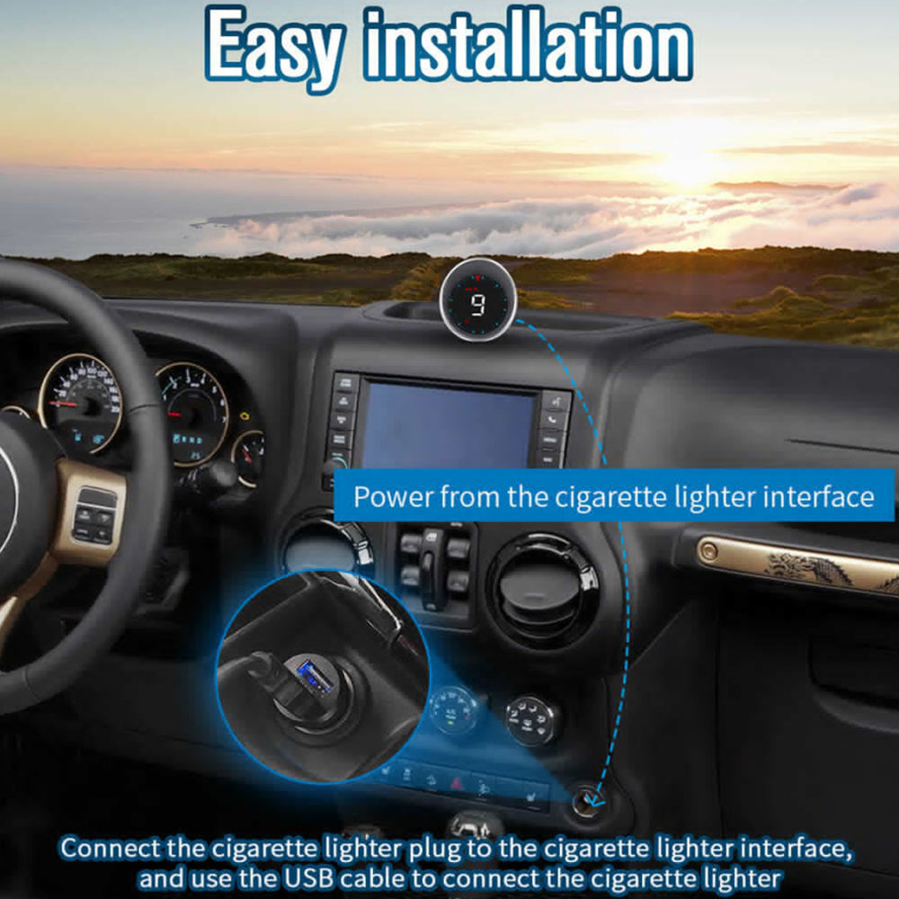 Universal Car Head Up Display G5 HUD GPS Speedometer Speed Warning Alarm