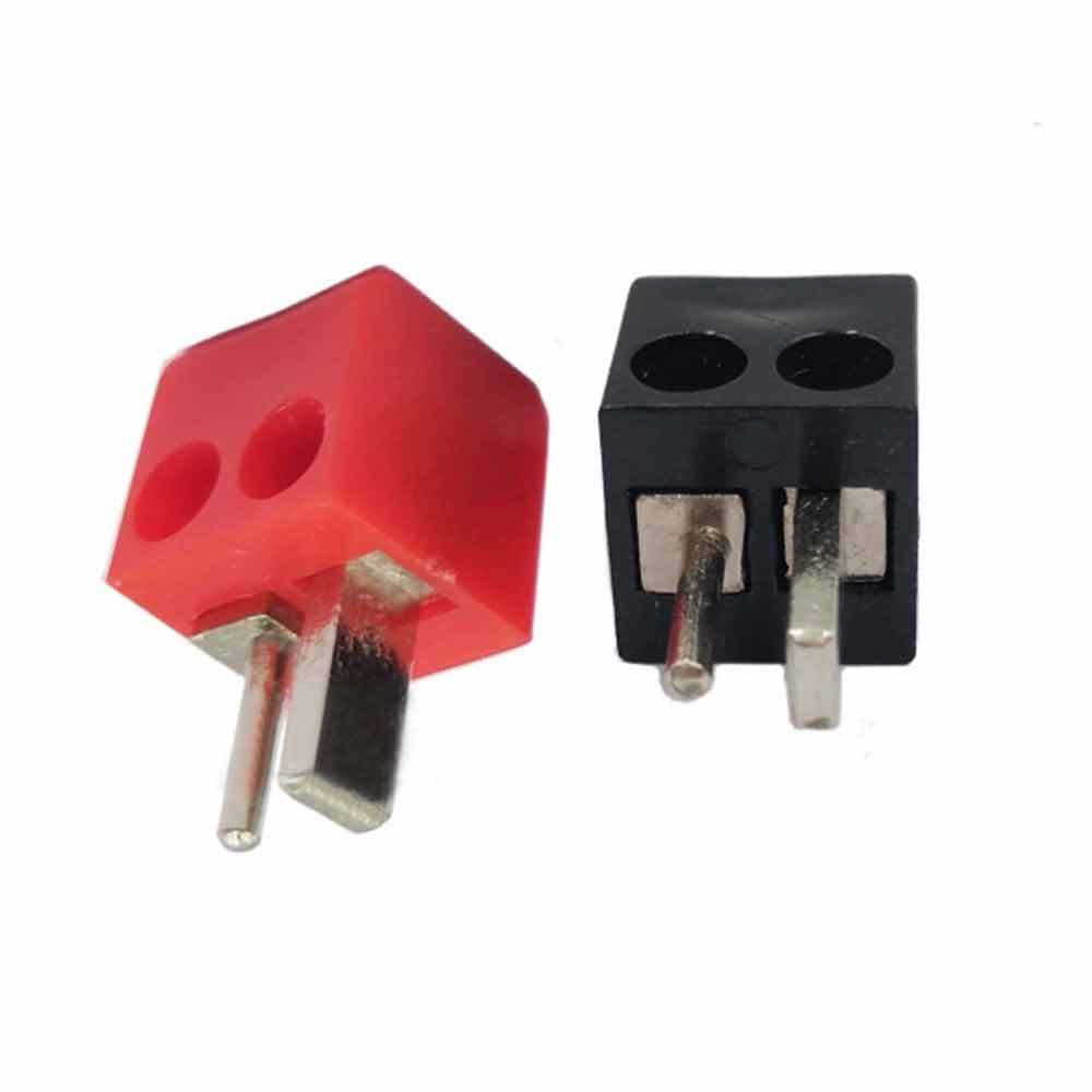 2-Pack 2-Pin DIN Hi-Fi Speaker Plug Set – Screw Connections, Red & Black