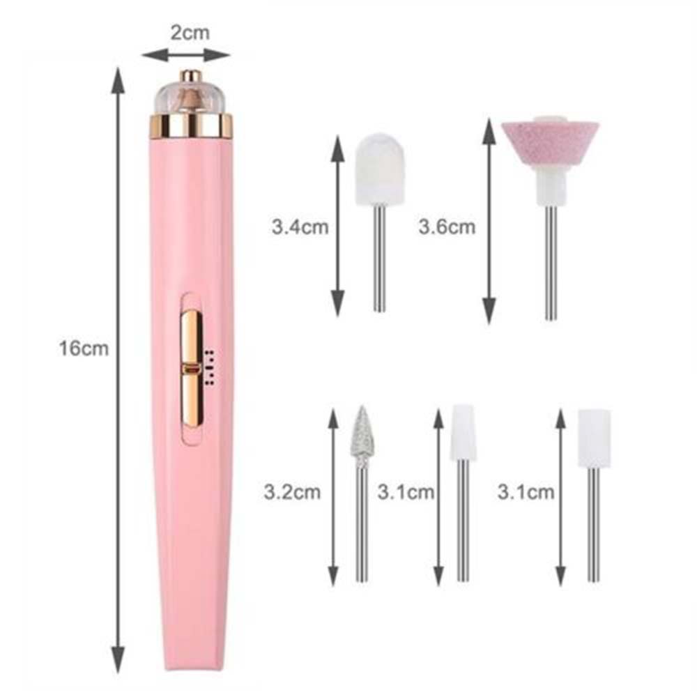 USB Electric Nail File – Rechargeable Manicure & Pedicure Drill Set