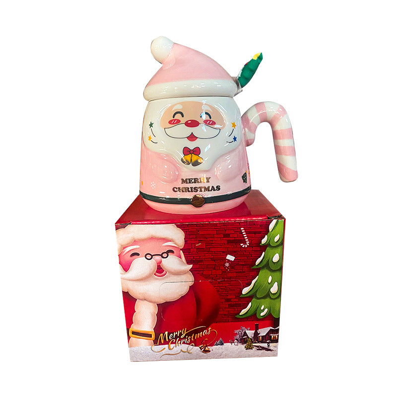 Christmas Coffee Mug – 400ml Ceramic Santa Cup with Gift Box for Xmas