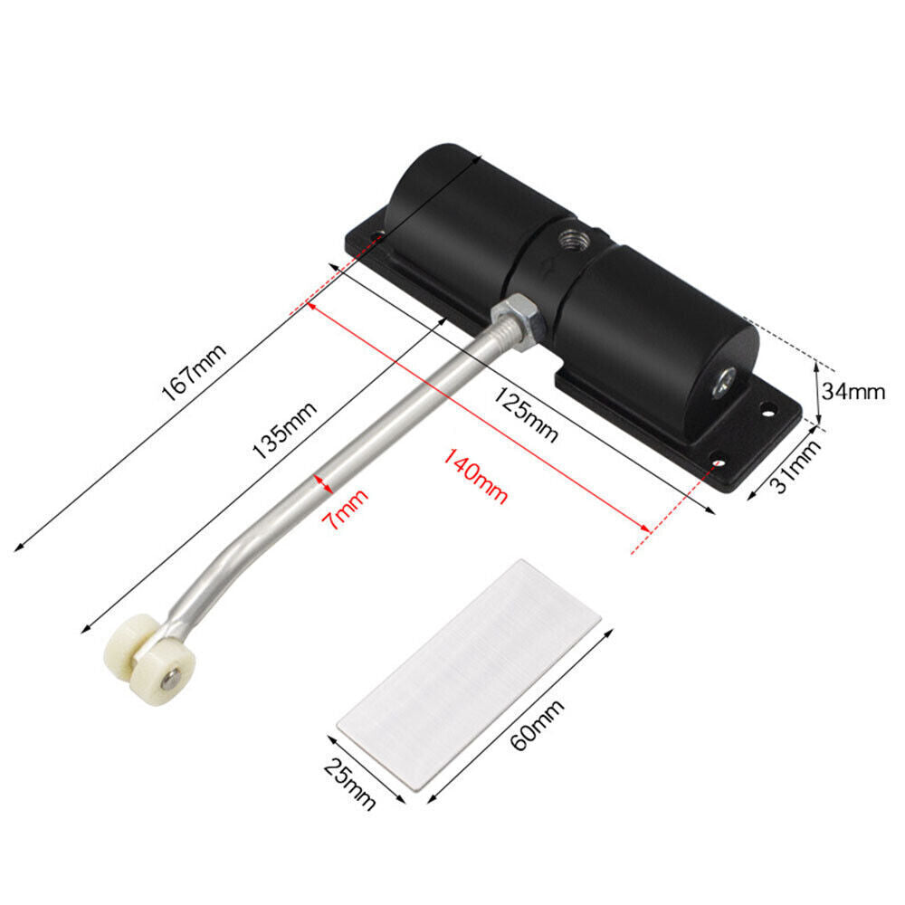 Heavy Duty Door Gate Closer Spring Fire Rated Outdoor Automatic Surface Mount