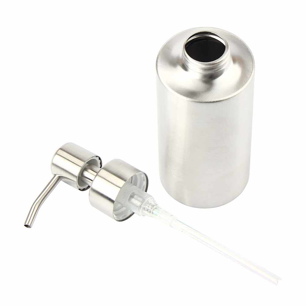 Stainless Steel Soap Dispenser Bottle Bathroom Shower Kitchen Shampoo Replace