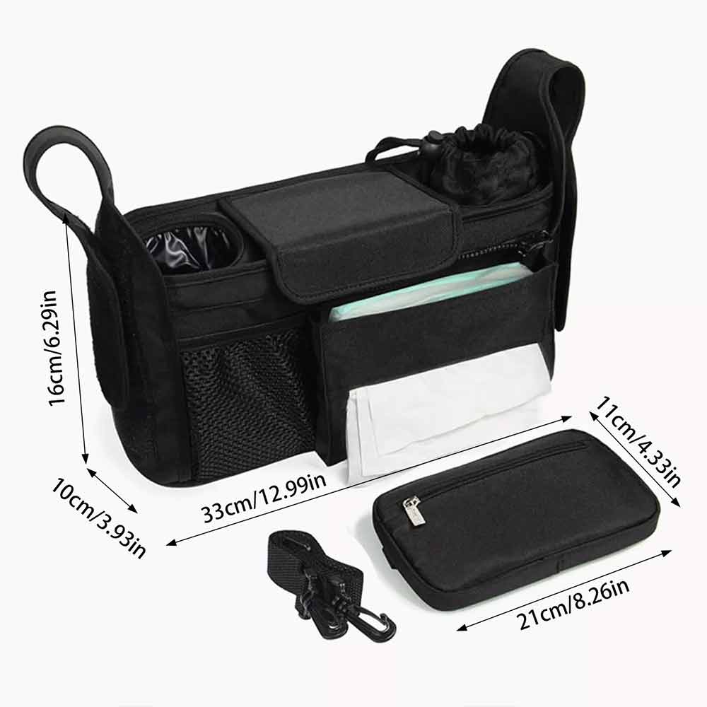 Universal Baby Pram Stroller Organiser Caddy Organizer Storage Accessories Bag