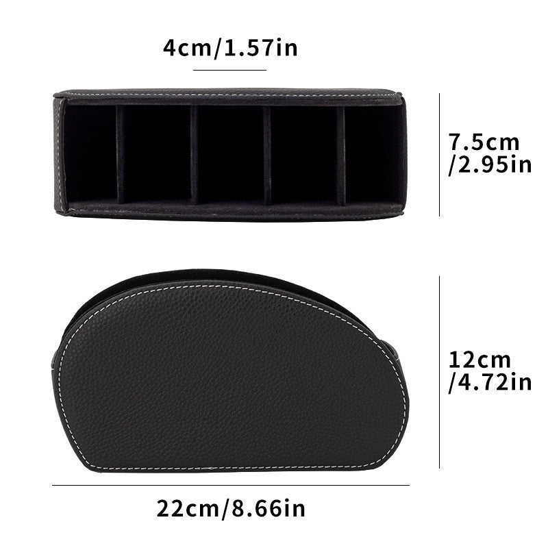 Storage Box PU Leather Phone And TV Remote Control Desk Organizer Holder Home
