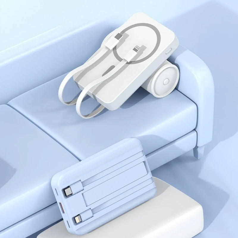 3C Certified Magnetic Power Bank 22.5W Built-In Cable & Stand for iPhone Samsang