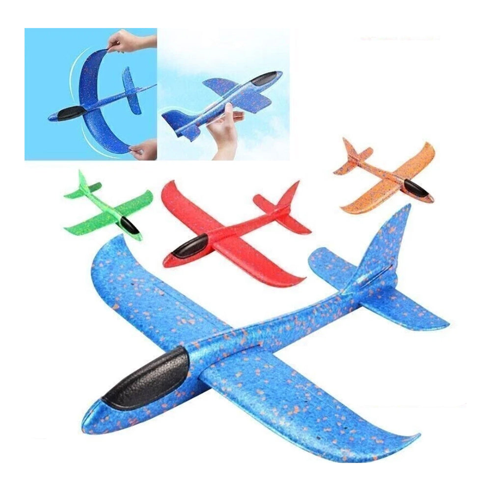 48cm Foam Glider Stunt Plane – Hand Thrown Outdoor Toy with Head Light