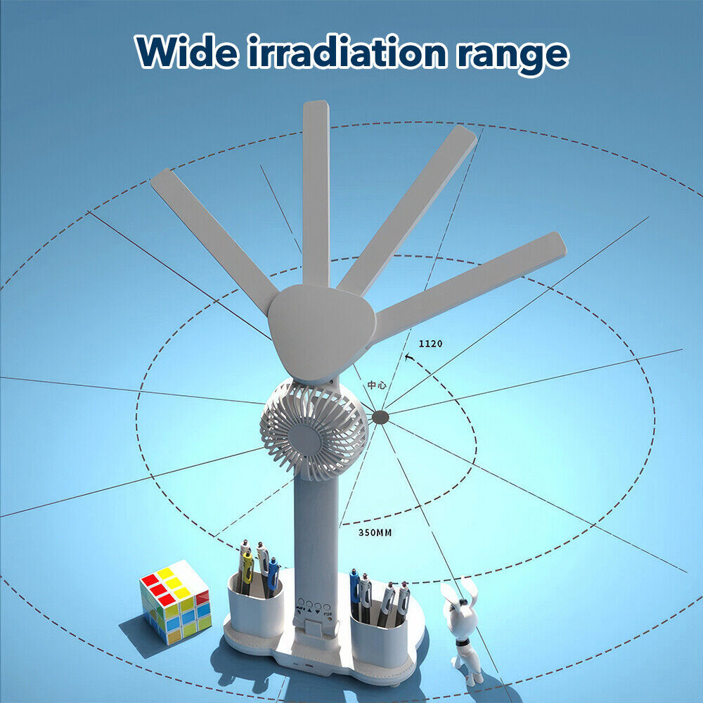 4 IN 1 LED Desk Lamp with Fan Dimmable Reading Lamp Reading Table Night Light