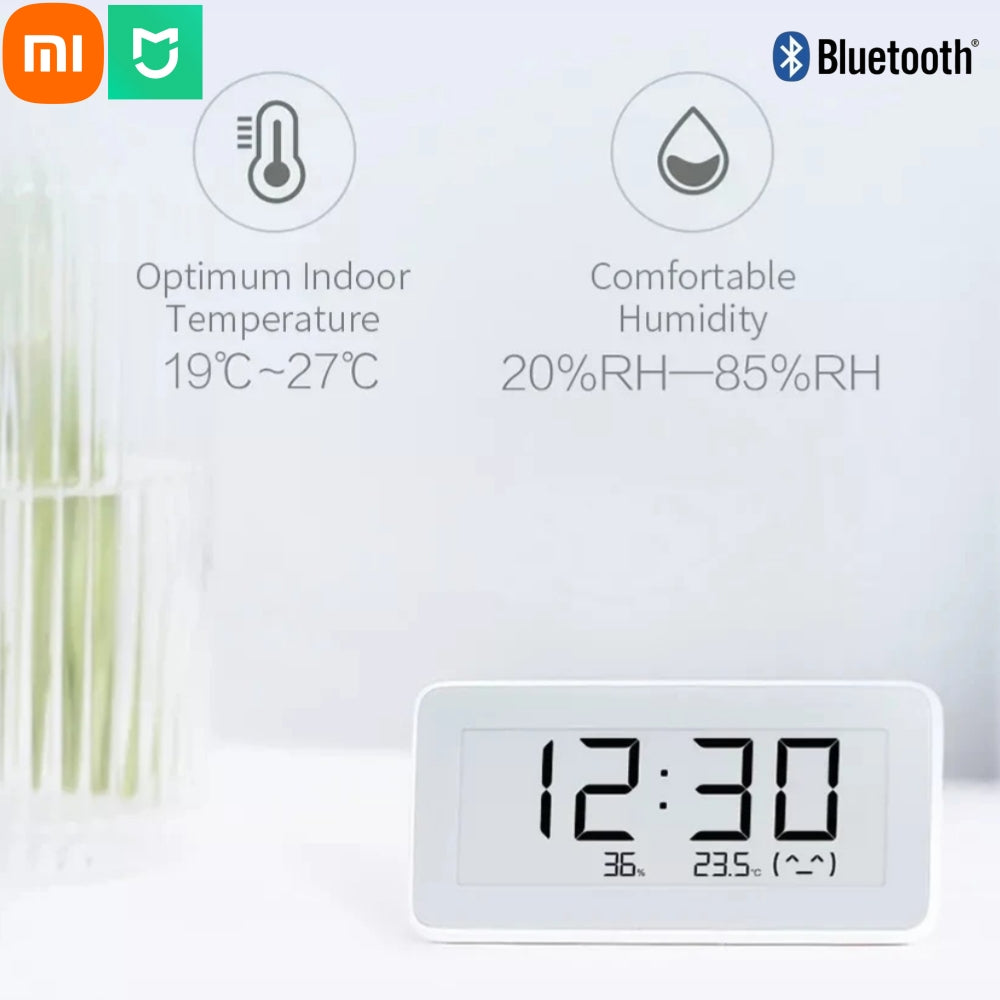 Xiaomi Mijia E-ink Temp Humidity Monitor – Smart Bluetooth Clock Sensor Pro