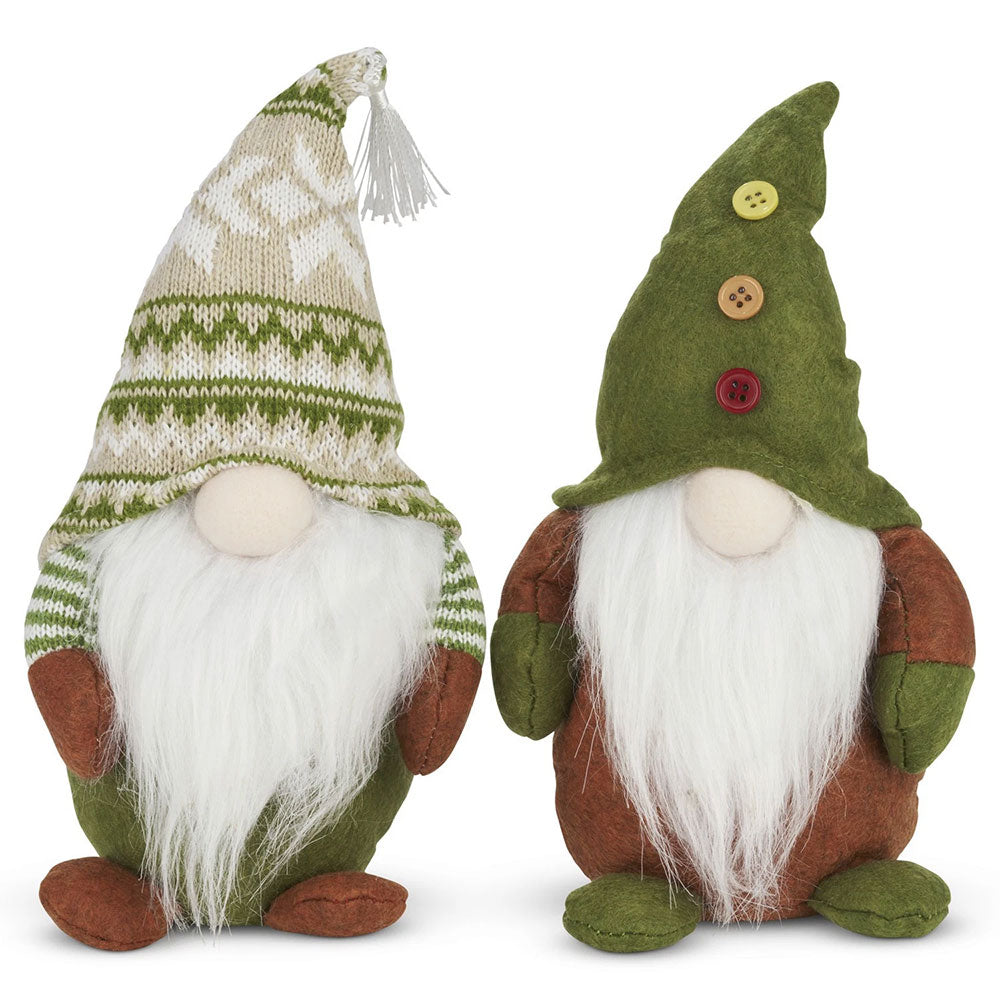 Set of 2 Christmas Gonks – Fluffy Bearded Festive Gnome Xmas Decor for Table