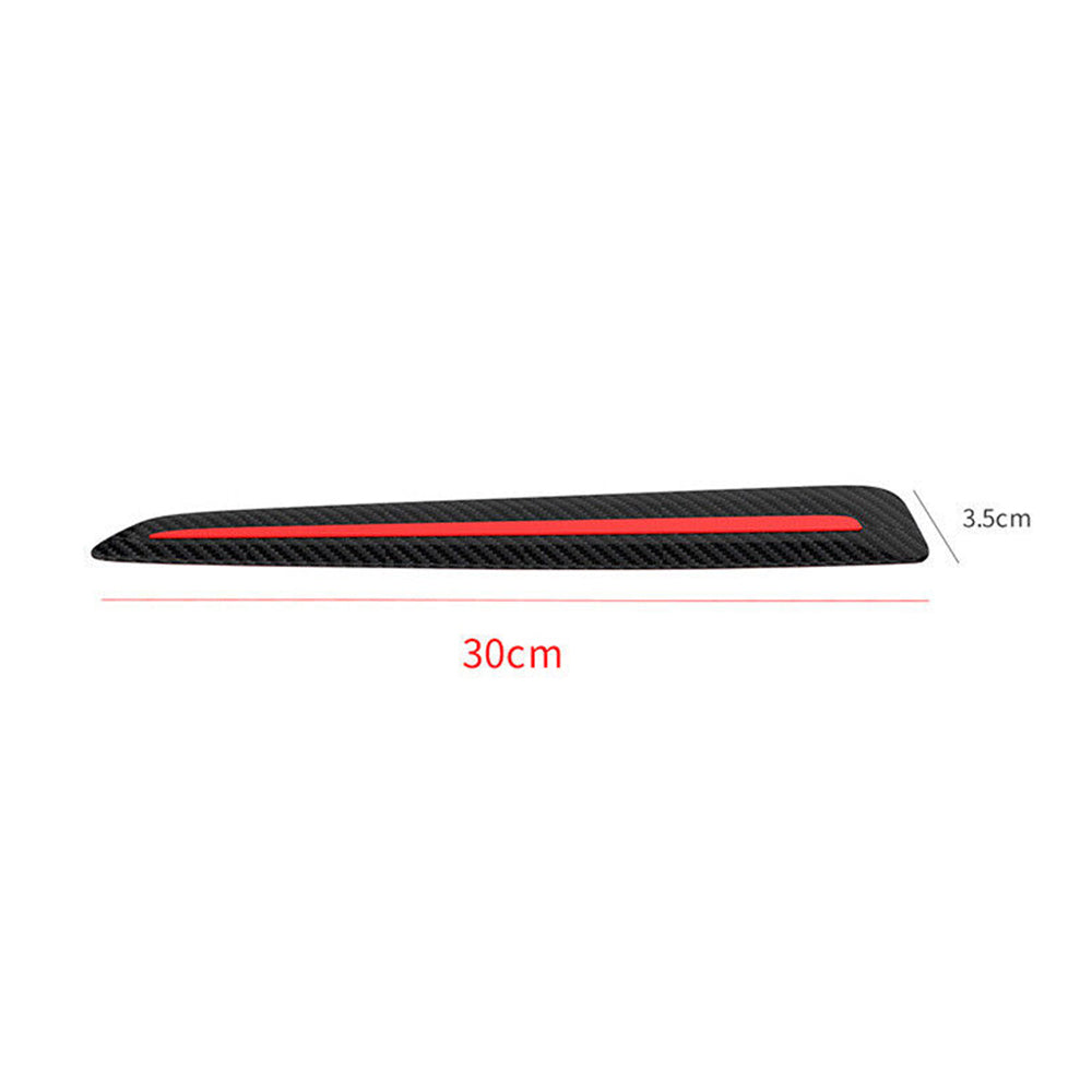2Pcs Carbon fibre Car Bumper Protection Sticker Strips Anti Scratch Corner Guard