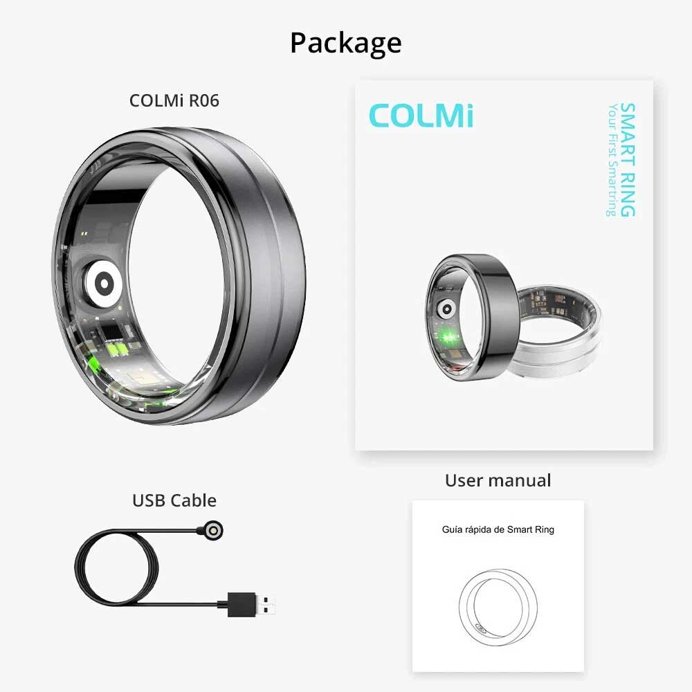 R06 Smart Ring Men Women Heart Rate Blood Oxygen Monitor Fitness Sport Tracker