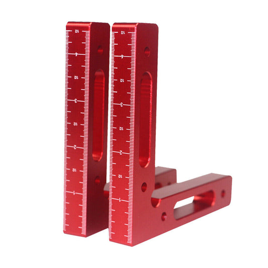 Aluminium Alloy 90 Degree 120x120mm Precise Clamping Square Metric Inch Scales