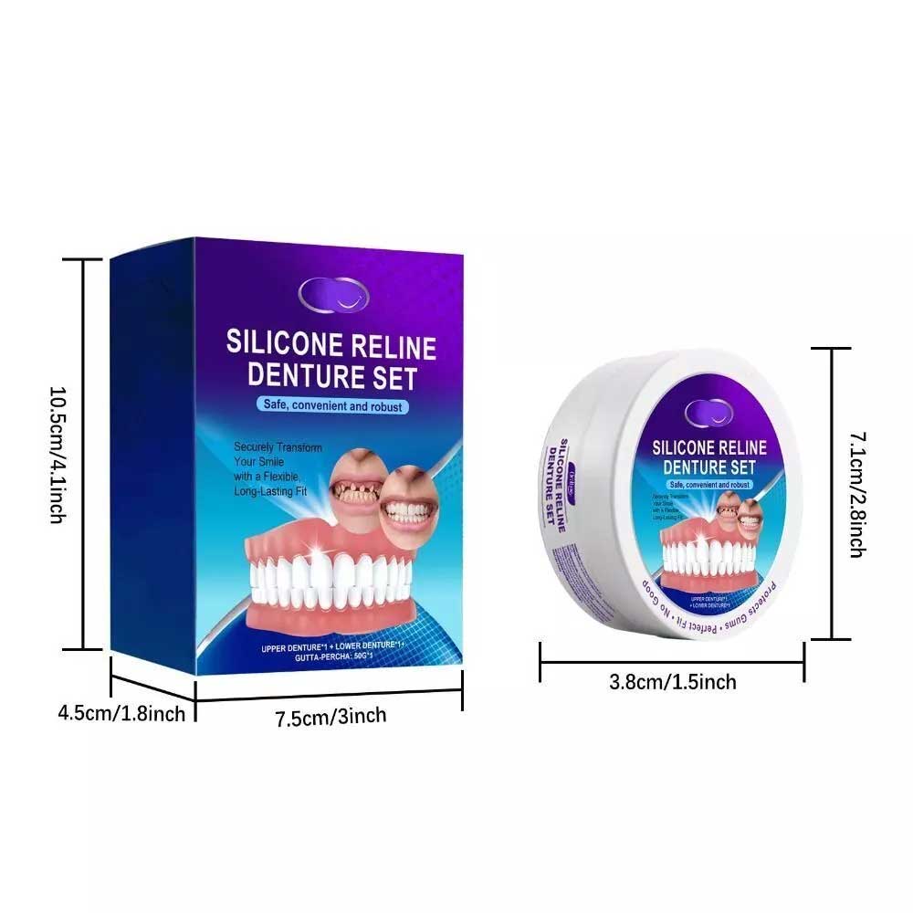 Teeth Comfort Fit Silicone Denture Set for Dentures & Veneers | Instant Smile Makeover