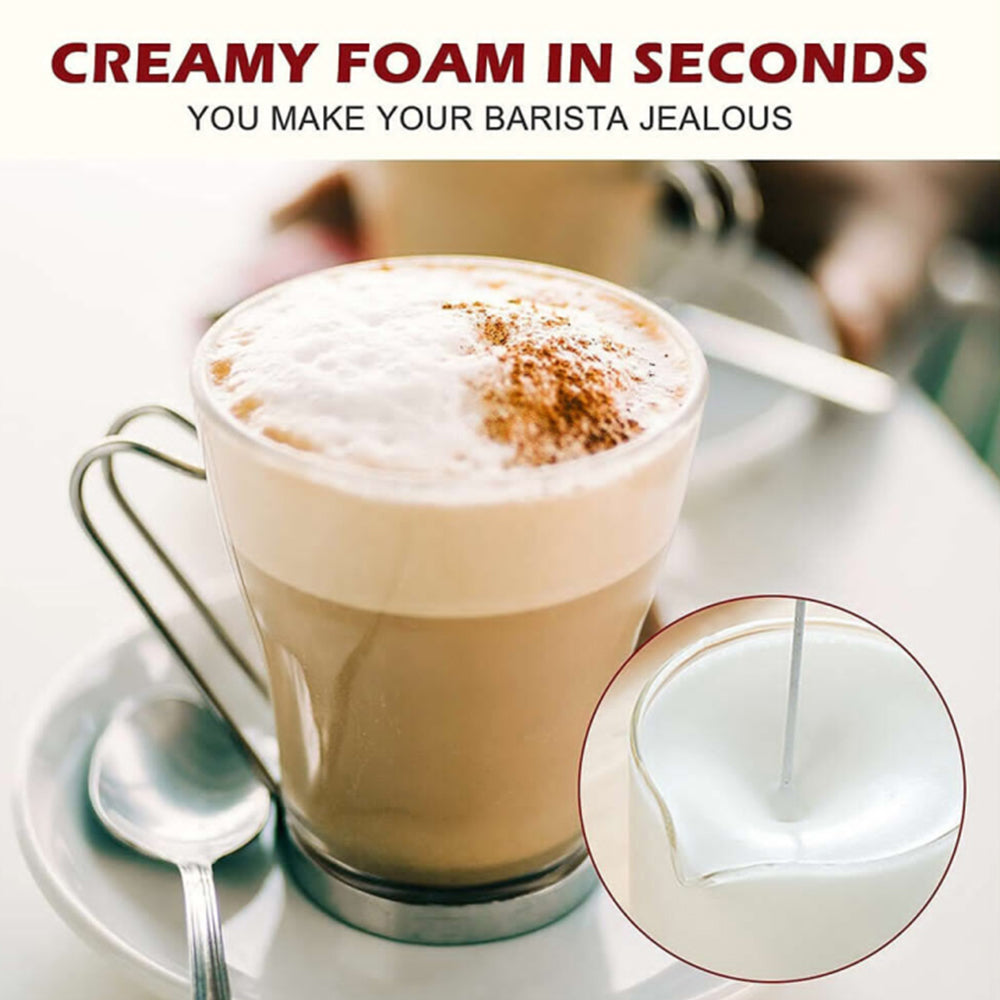 Handheld Electric Coffee Milk Frother Kitchen Whisk Automatic Mixer Jug Cup