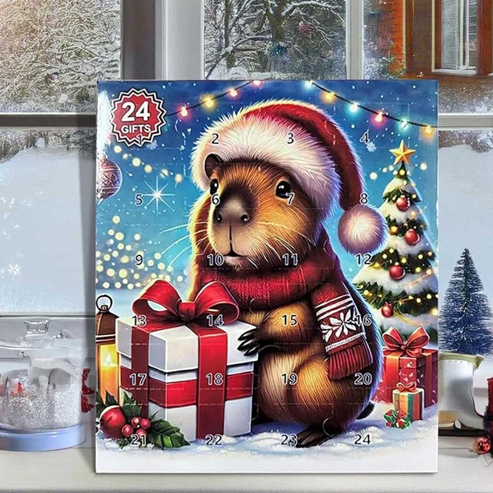 Capybara Countdown to Christmas 2025 - 24 Day Advent Calendar with Surprise Toys