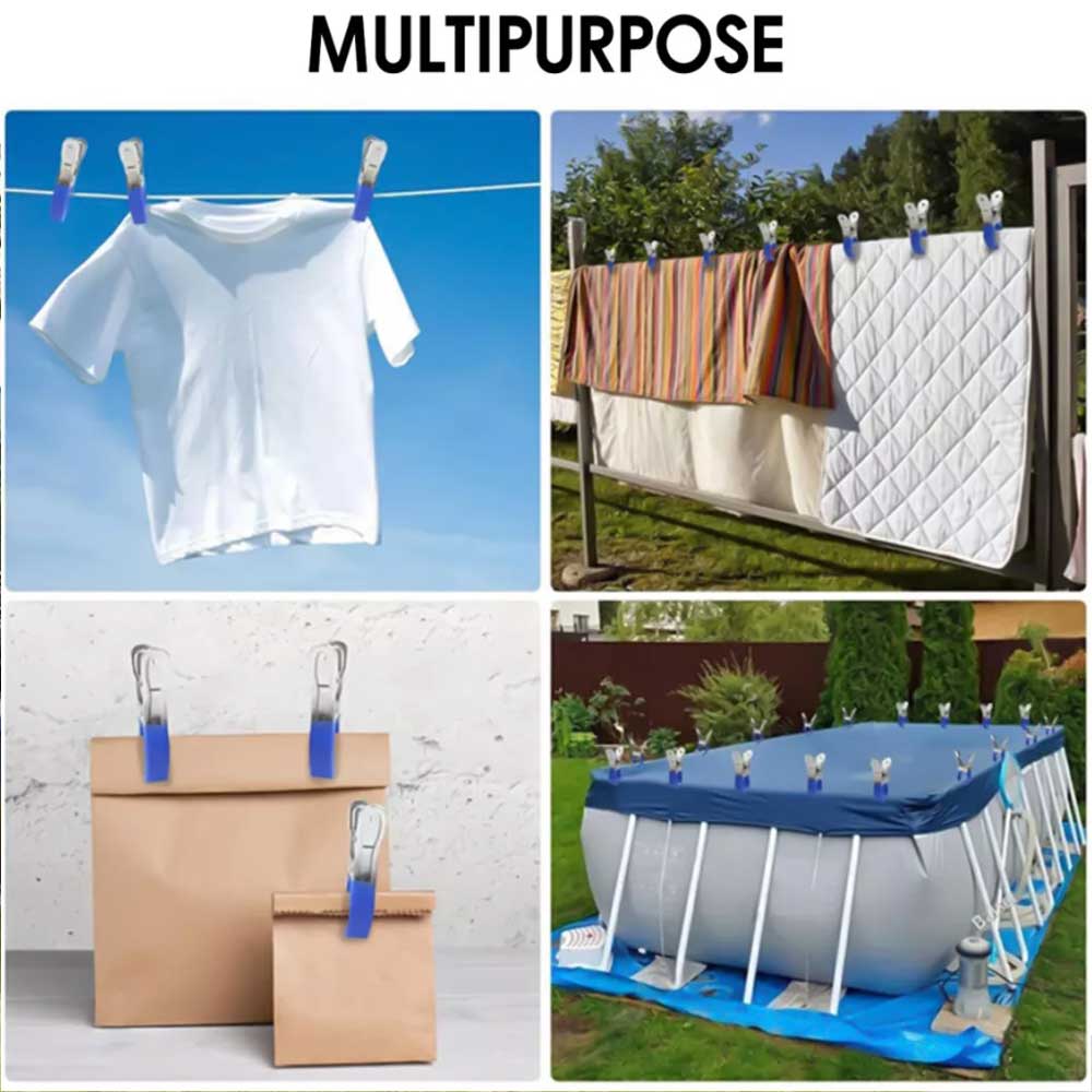 6Pcs 12CM Stainless Steel Pool Cover Clamps