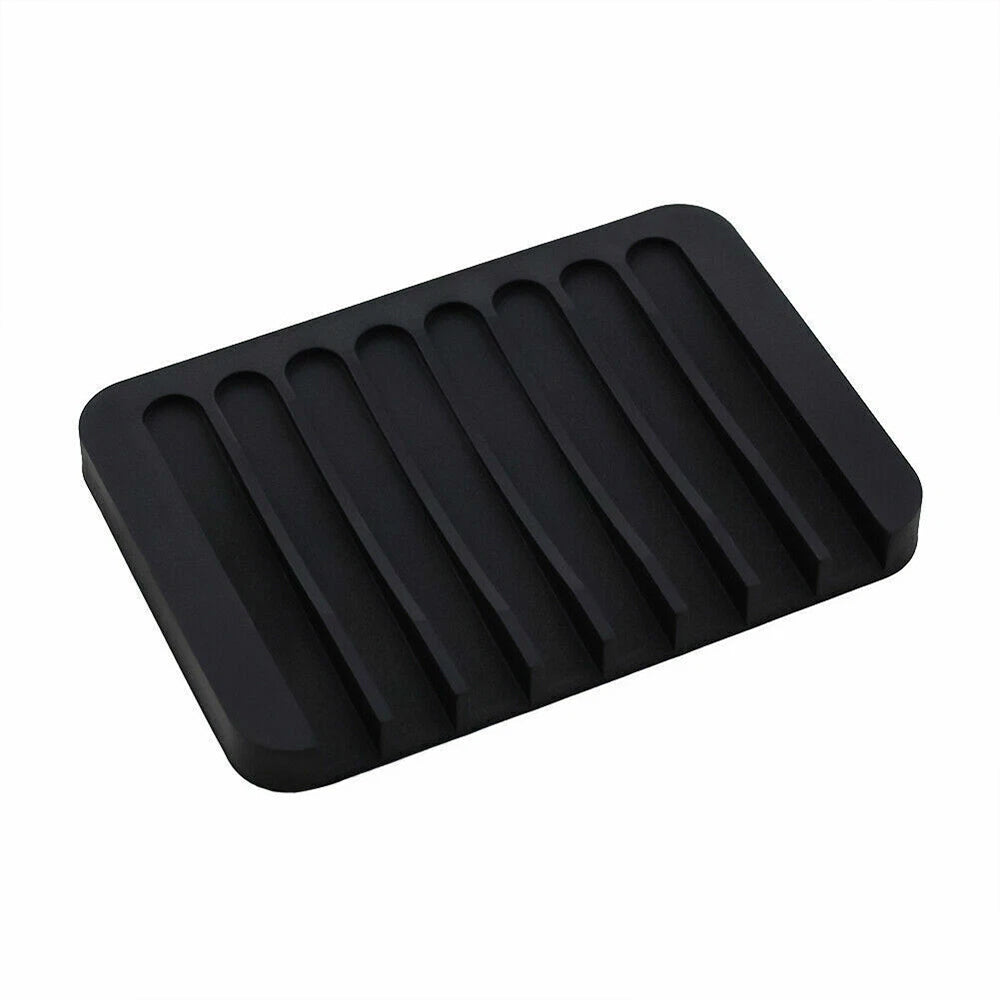 3-Pack Silicone Soap Holder – Bathroom Soapbox with Drainage Tray for Kitchen