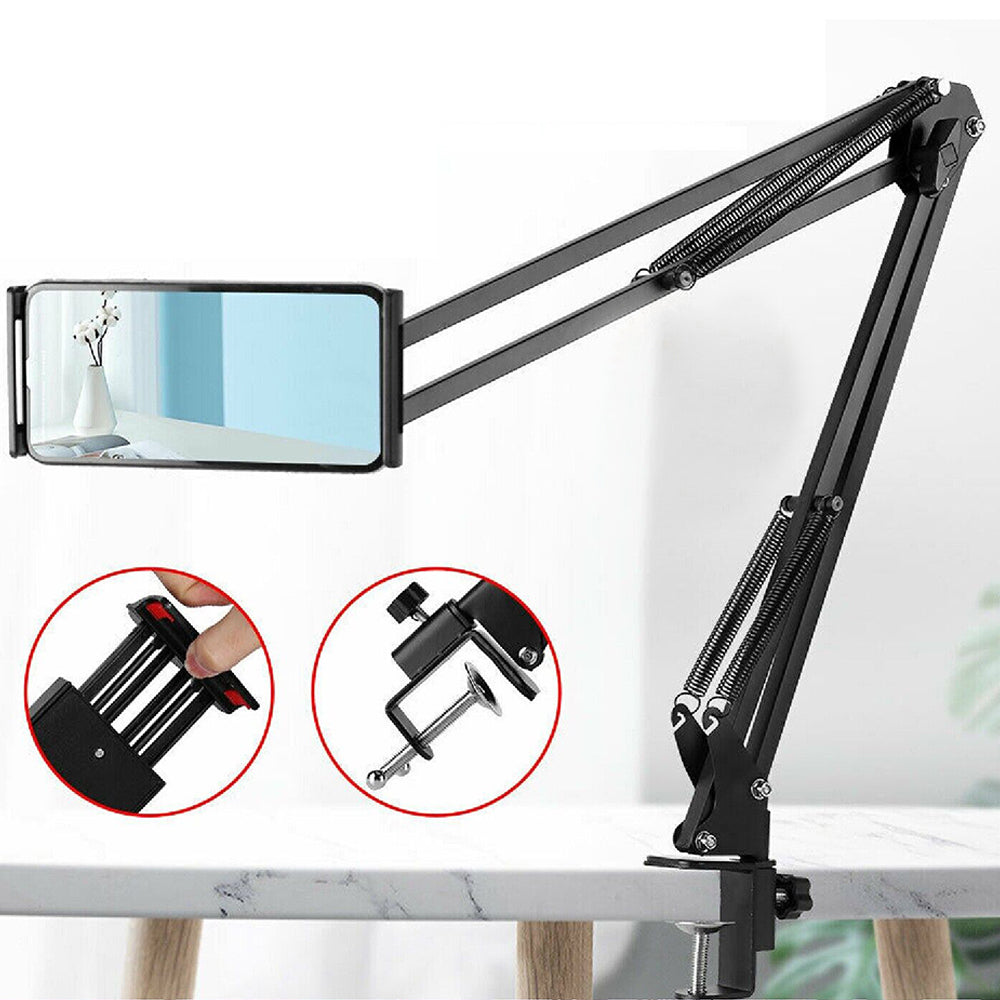 360° Rotating Adjustable Long Arm Desk Bed Table Phone PAD Holder Stand